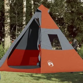 Tipi-Zelt für 7 Personen, wasserdicht, Grau-Orange von , Zelte - Ref: Foro24-94429, Preis: 122,82 €, Rabatt: %