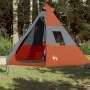 Tipi-Zelt für 7 Personen, wasserdicht, Grau-Orange von , Zelte - Ref: Foro24-94429, Preis: 122,82 €, Rabatt: %