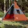 Tipi-Zelt für 7 Personen, wasserdicht, Grau-Orange von , Zelte - Ref: Foro24-94429, Preis: 120,47 €, Rabatt: %