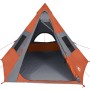 Tipi Tent for 7 People Waterproof Gray Orange by , tents - Ref: Foro24-94429, Price: 120,47 €, Discount: %