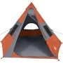 Tipi-Zelt für 7 Personen, wasserdicht, Grau-Orange von , Zelte - Ref: Foro24-94429, Preis: 122,82 €, Rabatt: %