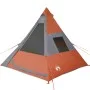 Tipi-Zelt für 7 Personen, wasserdicht, Grau-Orange von , Zelte - Ref: Foro24-94429, Preis: 122,82 €, Rabatt: %