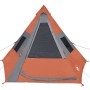 Tipi Tent for 7 People Waterproof Gray Orange by , tents - Ref: Foro24-94429, Price: 120,47 €, Discount: %