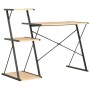 Escritorio con estantería negro y roble 116x50x93 cm de vidaXL, Escritorios - Ref: Foro24-20289, Precio: 48,41 €, Descuento: %