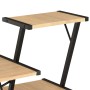 Escritorio con estantería negro y roble 116x50x93 cm de vidaXL, Escritorios - Ref: Foro24-20289, Precio: 48,41 €, Descuento: %