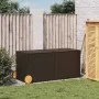 Garden storage box with wheels brown PE rattan 283L by , Outdoor storage boxes - Ref: Foro24-365317, Price: 124,55 €, Discoun...