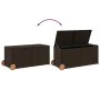 Garden storage box with wheels brown PE rattan 283L by , Outdoor storage boxes - Ref: Foro24-365317, Price: 124,55 €, Discoun...