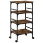 Smoked oak engineered wood kitchen cart 45x35x89.5 cm by , Kitchen and dining carts - Ref: Foro24-842328, Price: 55,12 €, Dis...