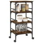 Smoked oak engineered wood kitchen cart 45x35x89.5 cm by , Kitchen and dining carts - Ref: Foro24-842328, Price: 55,12 €, Dis...