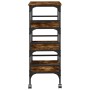 Carrito de cocina madera ingeniería roble ahumado 45x35x89,5 cm