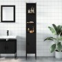 Armario de baño madera de ingeniería negro 33x33x185,5 cm de , Tocadores - Ref: Foro24-842471, Precio: 89,71 €, Descuento: %