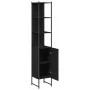 Schwarzer Badezimmerschrank aus Holzwerkstoff, 33 x 33 x 185,5 cm von , Schminktische - Ref: Foro24-842471, Preis: 88,15 €, R...