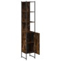 Badezimmerschrank aus geräuchertem Eichenholzwerkstoff, 33 x 33 x 185,5 cm von , Schminktische - Ref: Foro24-842473, Preis: 7...