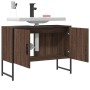 Armario lavabo baño madera ingeniería roble marrón 80x33x60 cm von , Badezimmerwaschtische - Ref: Foro24-842465, Preis: 56,51...