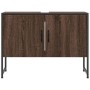 Armario lavabo baño madera ingeniería roble marrón 80x33x60 cm von , Badezimmerwaschtische - Ref: Foro24-842465, Preis: 56,51...