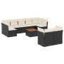Garden sofa set 10 pieces with black synthetic rattan cushions by , Garden sets - Ref: Foro24-3223809, Price: 535,05 €, Disco...
