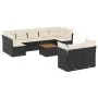 Garden sofa set 10 pieces with black synthetic rattan cushions by , Garden sets - Ref: Foro24-3223809, Price: 571,10 €, Disco...