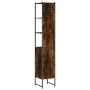 Badezimmerschrank aus geräuchertem Eichenholzwerkstoff, 33 x 33 x 185,5 cm von , Schminktische - Ref: Foro24-842473, Preis: 7...