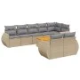 9-piece garden sofa set with beige synthetic rattan cushions by , Garden sets - Ref: Foro24-3257424, Price: 693,81 €, Discoun...
