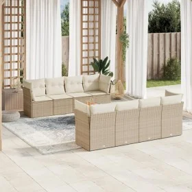 9-piece garden sofa set with beige synthetic rattan cushions by , Garden sets - Ref: Foro24-3223524, Price: 595,07 €, Discoun...