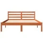 Solid wax brown pine wood bed frame 140x190 cm by , Beds and slatted bases - Ref: Foro24-844141, Price: 86,64 €, Discount: %