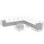 10-piece garden sofa set with gray synthetic rattan cushions by , Garden sets - Ref: Foro24-3257824, Price: 600,43 €, Discoun...