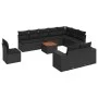 11-piece garden sofa set and black synthetic rattan cushions by , Garden sets - Ref: Foro24-3257826, Price: 653,85 €, Discoun...