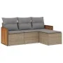 Garden sofa set with cushions 4 pieces beige synthetic rattan by , Garden sets - Ref: Foro24-3259987, Price: 275,35 €, Discou...