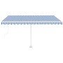 Automatische Markise LED-Windsensor blau und weiß 400x350 cm von , Markisen - Ref: Foro24-3069631, Preis: 717,77 €, Rabatt: %