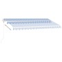 Automatische Markise LED-Windsensor blau und weiß 400x350 cm von , Markisen - Ref: Foro24-3069631, Preis: 717,77 €, Rabatt: %