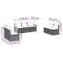 7-teiliges Gartensofa-Set und beigefarbene synthetische Rattankissen von , Gartensets - Ref: Foro24-3259958, Preis: 489,14 €,...