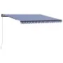 Toldo manual retráctil azul y blanco 450x300 cm de , Toldos - Ref: Foro24-3055194, Precio: 338,32 €, Descuento: %