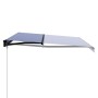 Blue and white retractable manual awning 450x300 cm by , Awnings - Ref: Foro24-3055194, Price: 360,97 €, Discount: %