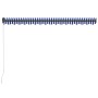 Blue and white retractable manual awning 450x300 cm by , Awnings - Ref: Foro24-3055194, Price: 360,97 €, Discount: %