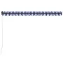Toldo manual retráctil azul y blanco 450x300 cm de , Toldos - Ref: Foro24-3055194, Precio: 338,32 €, Descuento: %