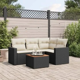 5-teiliges Gartenmöbel-Set und schwarze synthetische Rattankissen von , Gartensets - Ref: Foro24-3224103, Preis: 307,12 €, Ra...