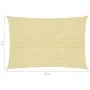 Rectangular HDPE sail shade 4x6 m beige by , Umbrellas - Ref: Foro24-42284, Price: 51,34 €, Discount: %