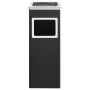 Black steel trash can with ashtray 36 L by vidaXL, Garbage cans and trash cans - Ref: Foro24-51091, Price: 131,25 €, Discount: %