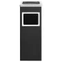 Black steel trash can with ashtray 36 L by vidaXL, Garbage cans and trash cans - Ref: Foro24-51091, Price: 126,97 €, Discount: %