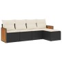5-teiliges Gartenmöbel-Set und schwarze synthetische Rattankissen von , Gartensets - Ref: Foro24-3227596, Preis: 275,80 €, Ra...