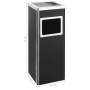 Black steel trash can with ashtray 36 L by vidaXL, Garbage cans and trash cans - Ref: Foro24-51091, Price: 131,25 €, Discount: %