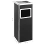 Black steel trash can with ashtray 36 L by vidaXL, Garbage cans and trash cans - Ref: Foro24-51091, Price: 126,97 €, Discount: %