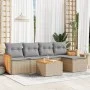 Garden sofa set with cushions 6 pieces beige synthetic rattan by , Garden sets - Ref: Foro24-3227606, Price: 357,41 €, Discou...
