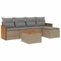 Garden sofa set with cushions 6 pieces beige synthetic rattan by , Garden sets - Ref: Foro24-3227606, Price: 357,41 €, Discou...