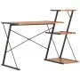Desk with black and brown shelf 116x50x93 cm by vidaXL, Desks - Ref: Foro24-20290, Price: 48,16 €, Discount: %
