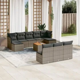 11-piece garden sofa set and gray synthetic rattan cushions by , Garden sets - Ref: Foro24-3256200, Price: 595,57 €, Discount: %