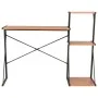 Desk with black and brown shelf 116x50x93 cm by vidaXL, Desks - Ref: Foro24-20290, Price: 48,16 €, Discount: %