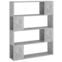 Concrete gray space divider shelf 100x24x124 cm by , Bookcases and shelves - Ref: Foro24-809192, Price: 68,56 €, Discount: %