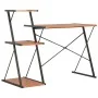 Desk with black and brown shelf 116x50x93 cm by vidaXL, Desks - Ref: Foro24-20290, Price: 48,16 €, Discount: %