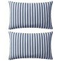 Cojines para exterior a rayas 60x40 cm azul marino 2 unidades de , Cojines - Ref: Foro24-132308, Precio: 44,31 €, Descuento: %